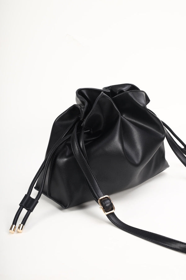 Carraig Donn Black Slouchy Shoulder Bag