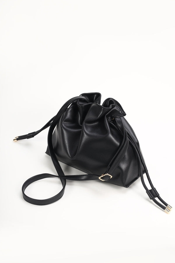 Carraig Donn Black Slouchy Shoulder Bag