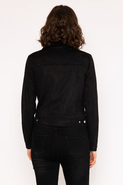 Carraig Donn Black Suede Biker Jacket