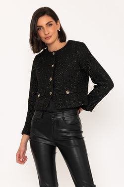 Carraig Donn Black Tweed Jacket With Lurex