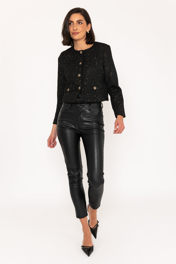 Carraig Donn Black Tweed Jacket With Lurex