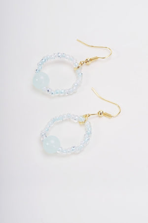 Blue Beaded Earrings