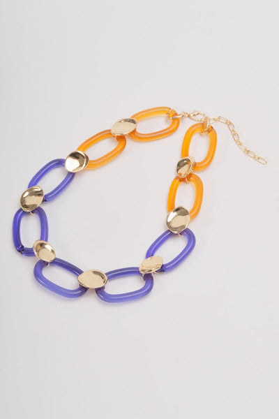 Carraig Donn Blue & Brown Link Necklace