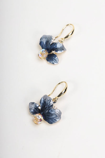 Carraig Donn Blue Flower Drop Earrings