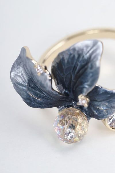 Carraig Donn Blue Flower Open Ring