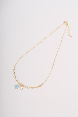 Blue & Gold Star Necklace