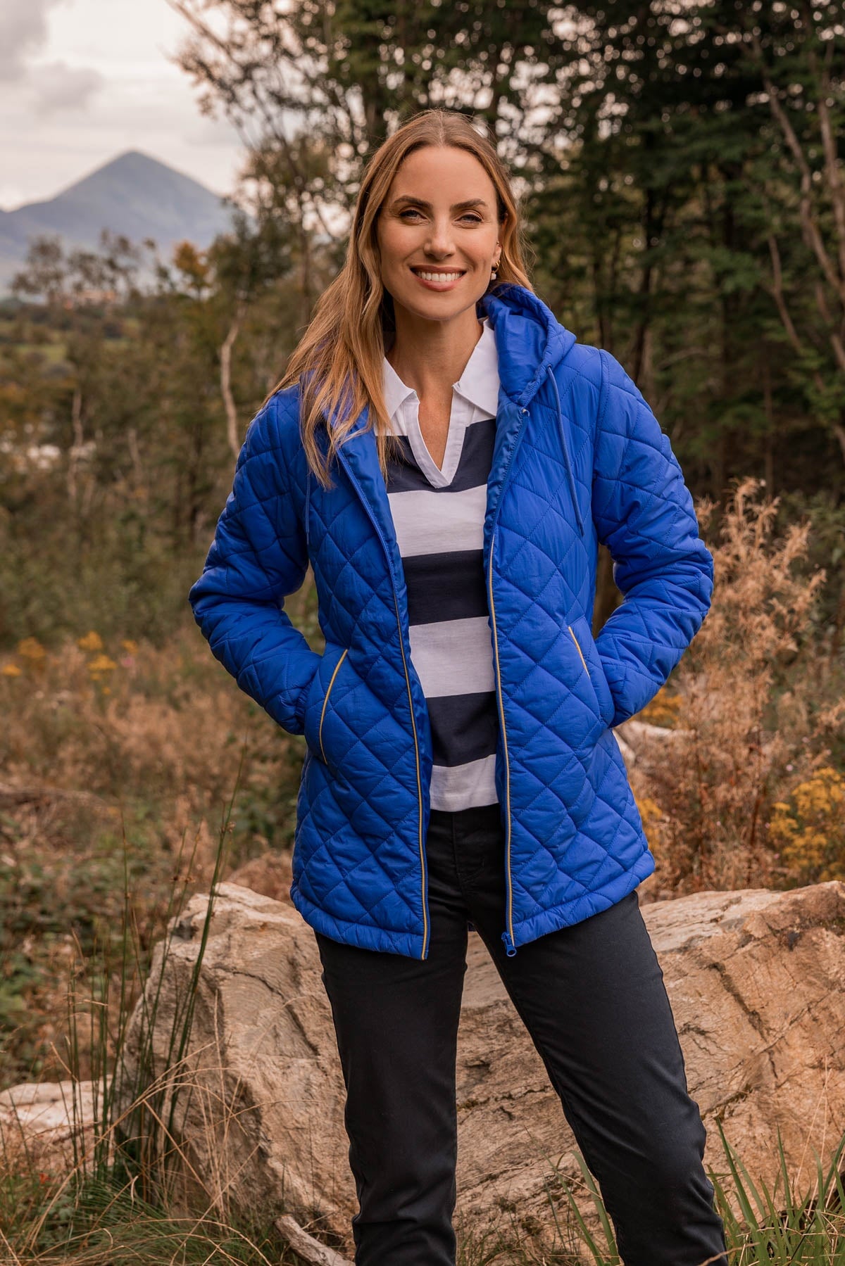 Blue Lightweight Quilted Jacket | Jackets | Carraig Donn