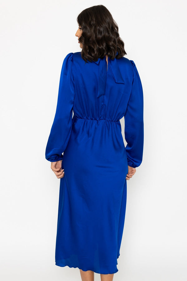 Carraig Donn Blue Long Sleeve Katherine Midi Dress