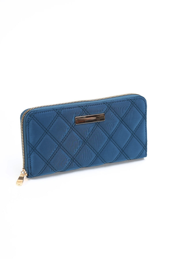 Carraig Donn Blue Nylon Quilted Purse