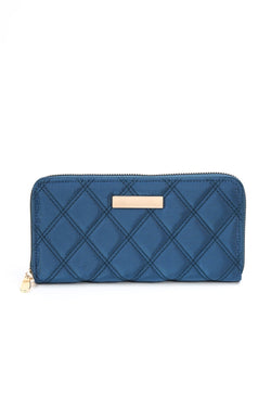 Carraig Donn Blue Nylon Quilted Purse