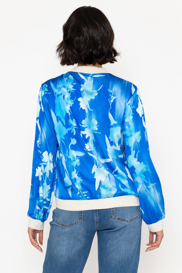 Carraig Donn Blue Printed Printed Bomber Jacket