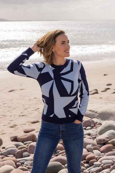 Carraig Donn Blue Star Knit Jumper