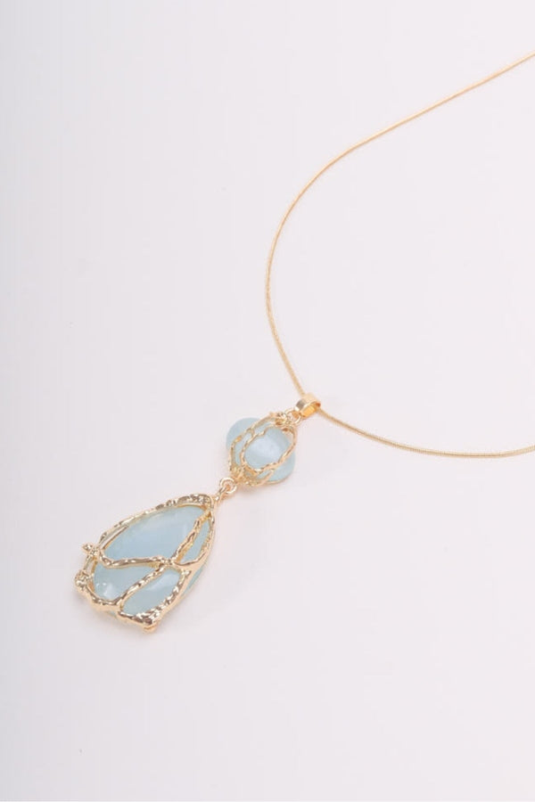 Carraig Donn Blue Stone Drop Pendant Necklace