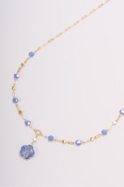 Carraig Donn Blue Stone Flower Necklace