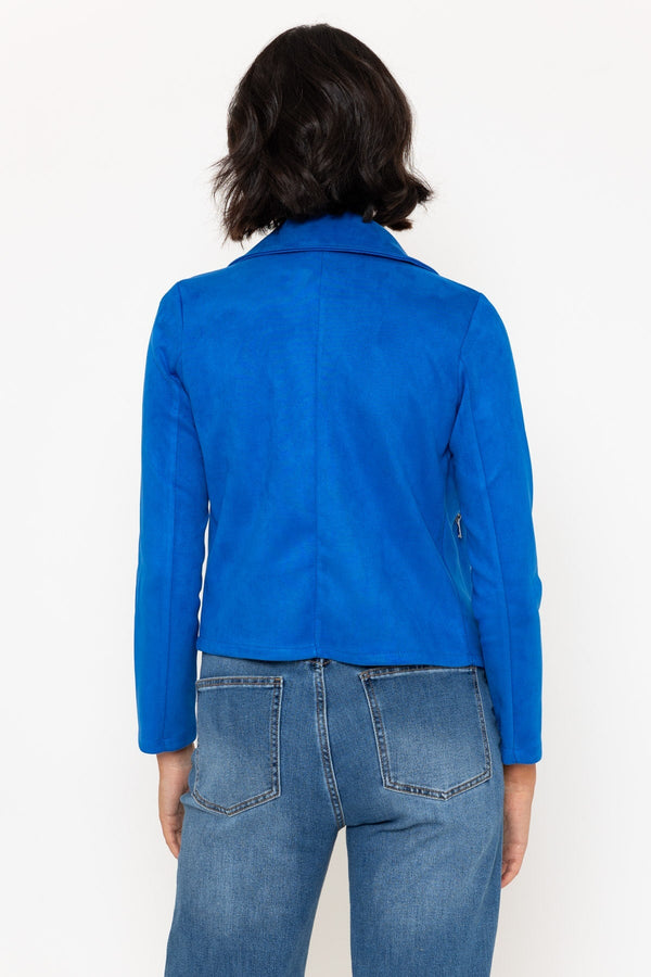 Carraig Donn Blue Suede Cover Up Jacket