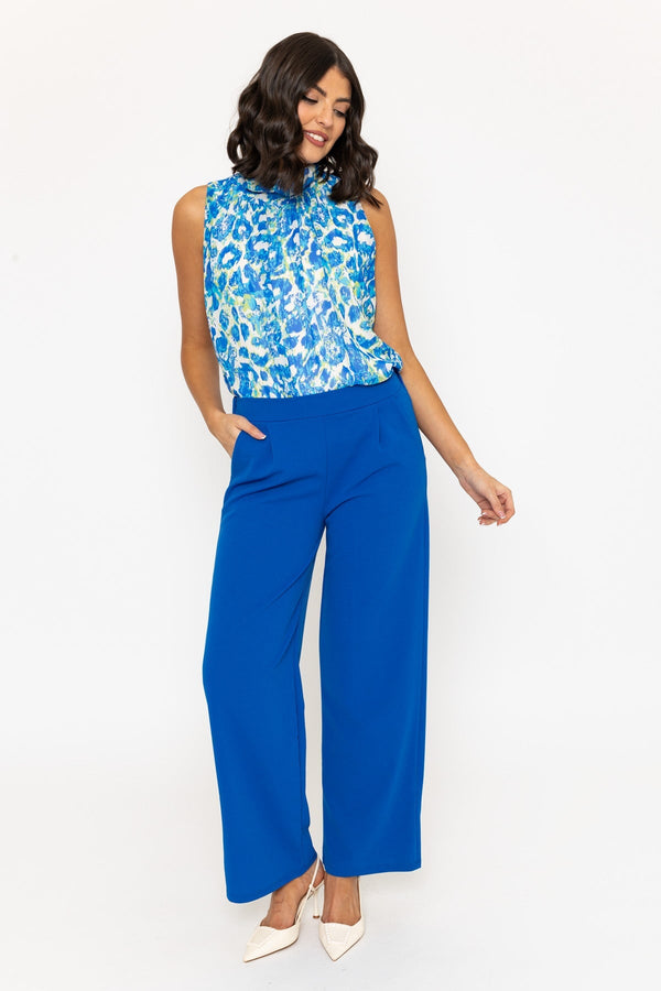 Carraig Donn Blue Wide Leg Trousers