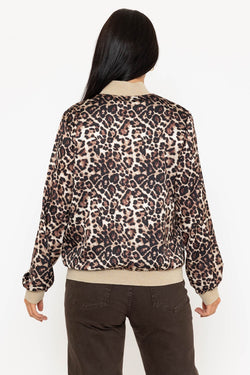 Carraig Donn Bomber Jacket in Leopard Print