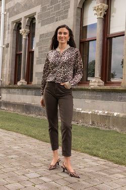 Carraig Donn Bomber Jacket in Leopard Print