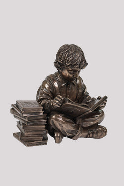 Carraig Donn Bronze Reading Time Boy