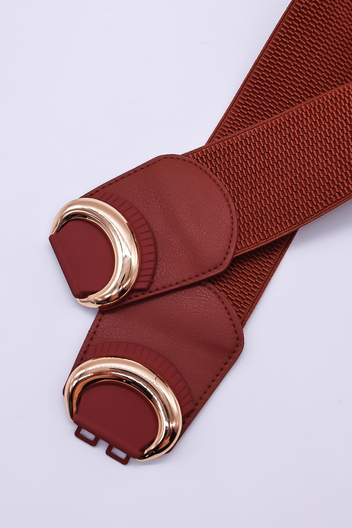 Elastic belt with hot sale gold buckle