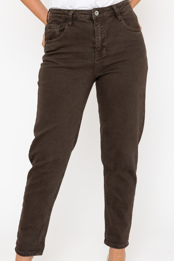 Carraig Donn Brown High Waisted Mom Jeans