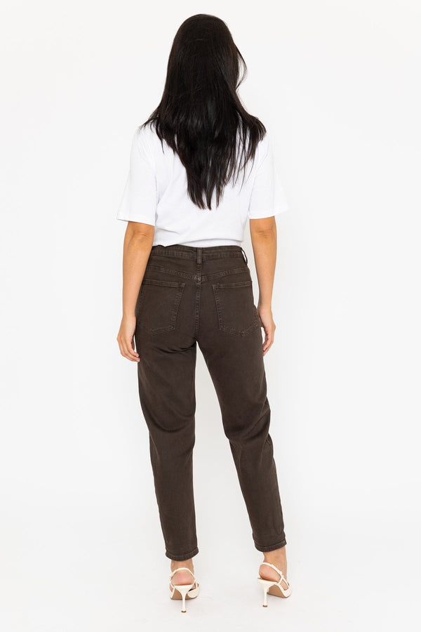 Carraig Donn Brown High Waisted Mom Jeans