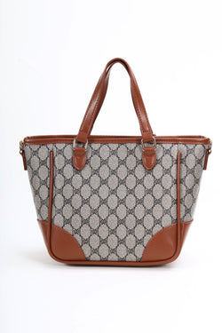 Carraig Donn Brown Printed Small Tote Bag