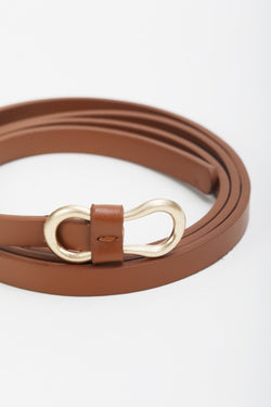 Carraig Donn Brown Skinny Waist Belt - Size L/XL