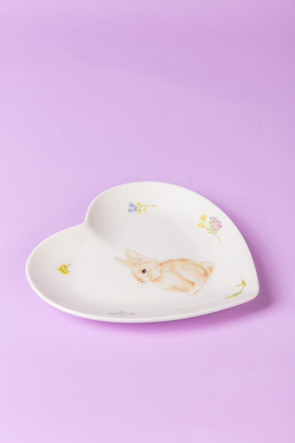 Carraig Donn Bunny Blossom Heart Plate