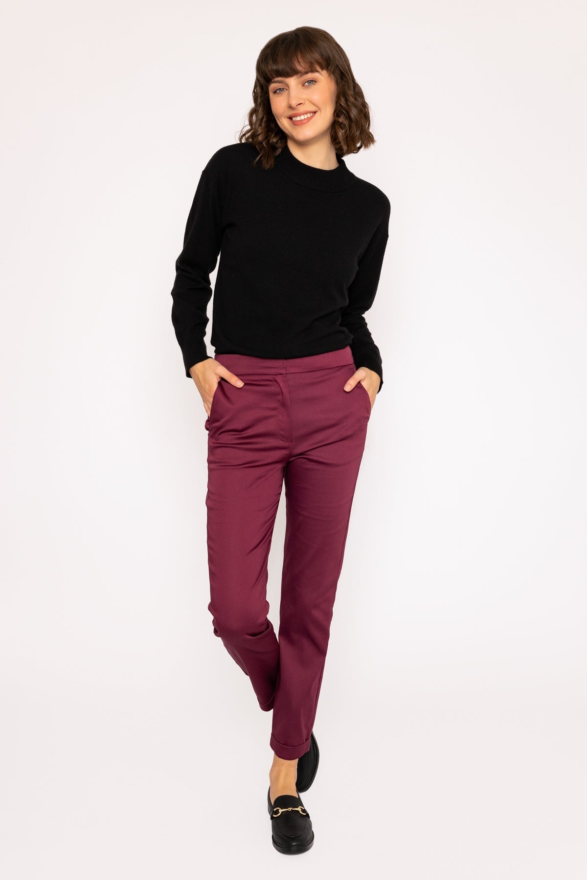 Burgundy Chino Pants