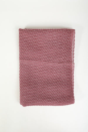 Burgundy Lurex Pleated Scarf