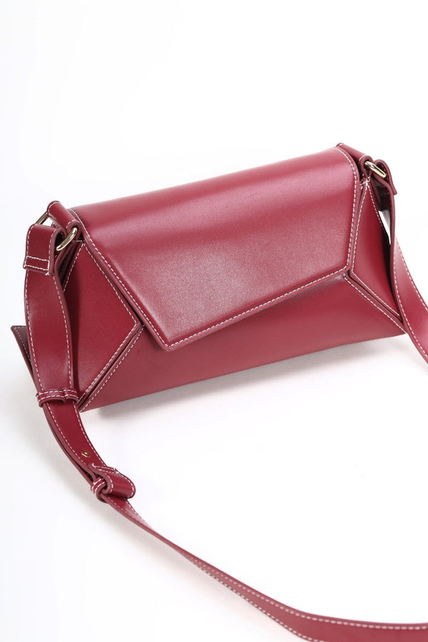 Carraig Donn Burgundy Paneled Crossbody Bag