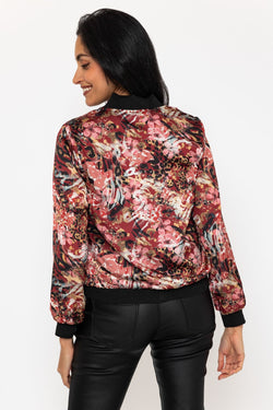 Carraig Donn Burgundy Printed Bomber Jacket