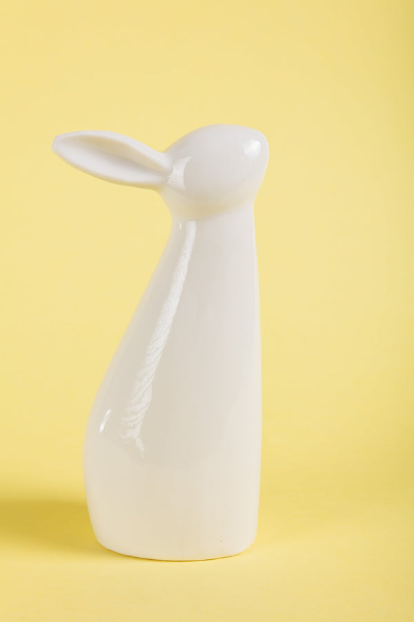 Carraig Donn Ceramic Easter Bunny with Lilies Decor