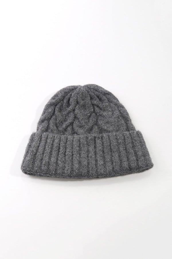 Carraig Donn Charcoal Grey Cable Knit Beanie