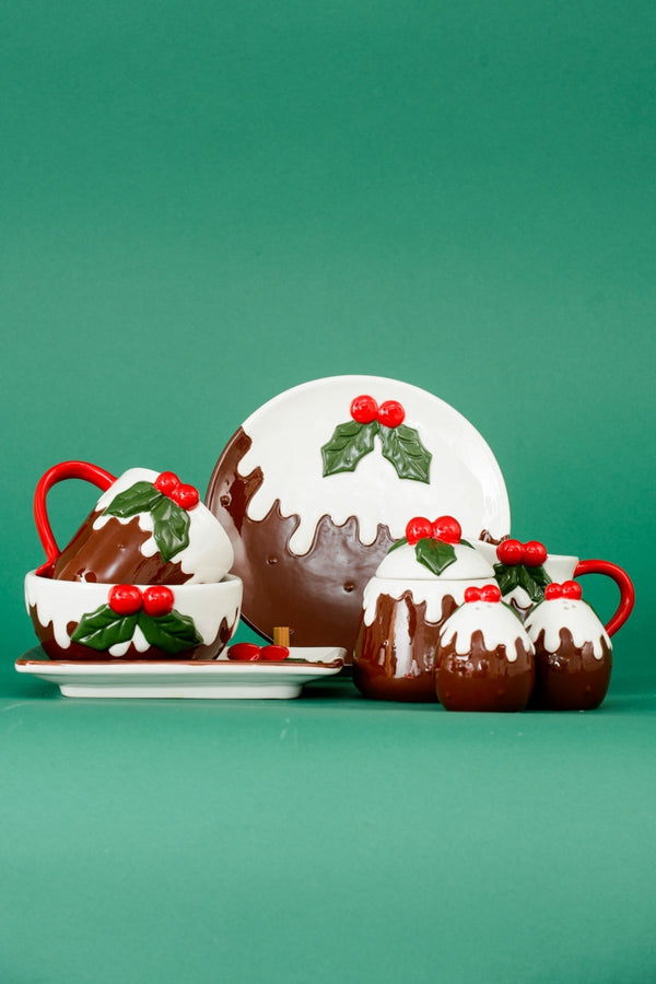 Carraig Donn Christmas Pudding Sugar and Creamer Set