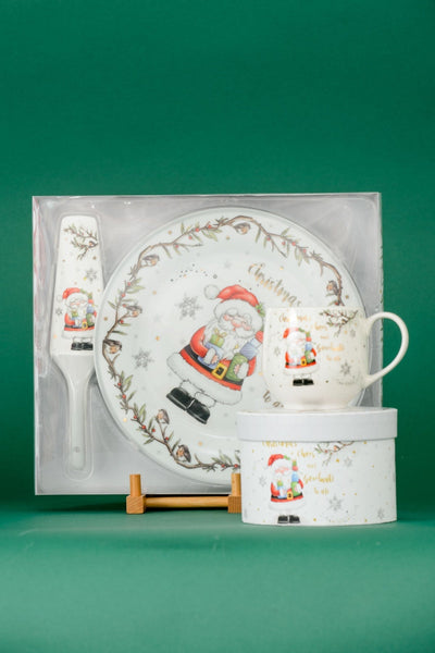 Carraig Donn Christmas Santa Cake Plate and Server