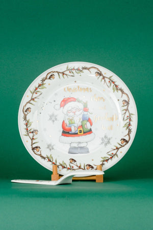 Christmas Santa Cake Plate and Server