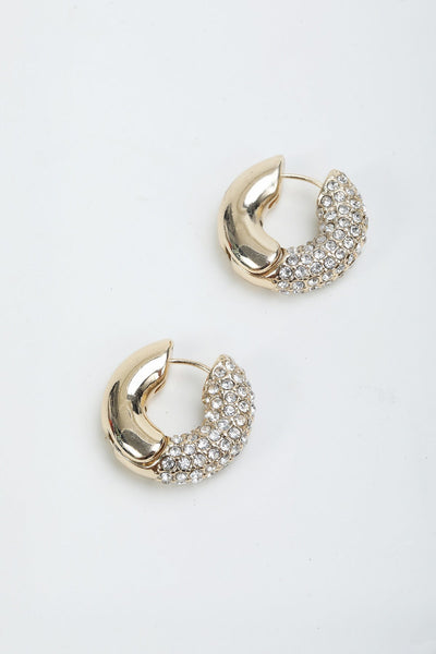 Carraig Donn Chunky Diamante Gold Earrings