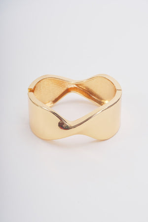 Chunky Twist Gold Bangle