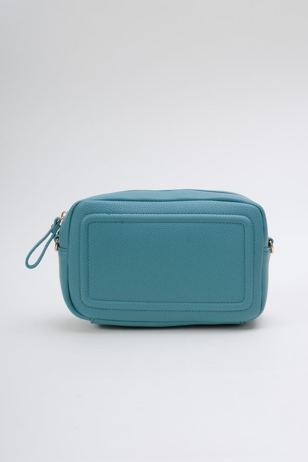 Carraig Donn Classic Camera Crossbody Bag in Aqua Blue