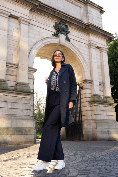 Carraig Donn Classic Trench Coat in Navy