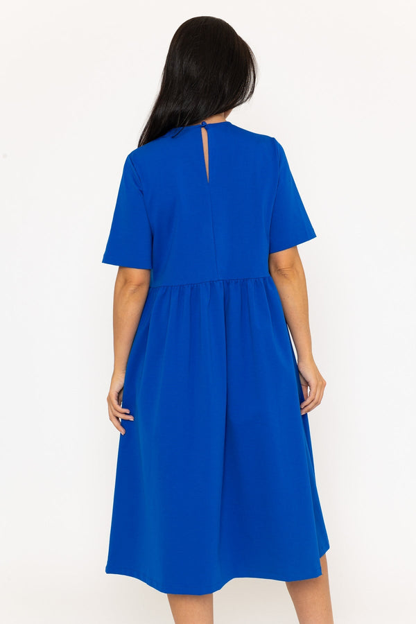 Carraig Donn Cobalt Blue Punto Milano Midi Dress