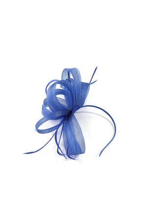 Cobalt Blue Ribbon Hairband Fascinator