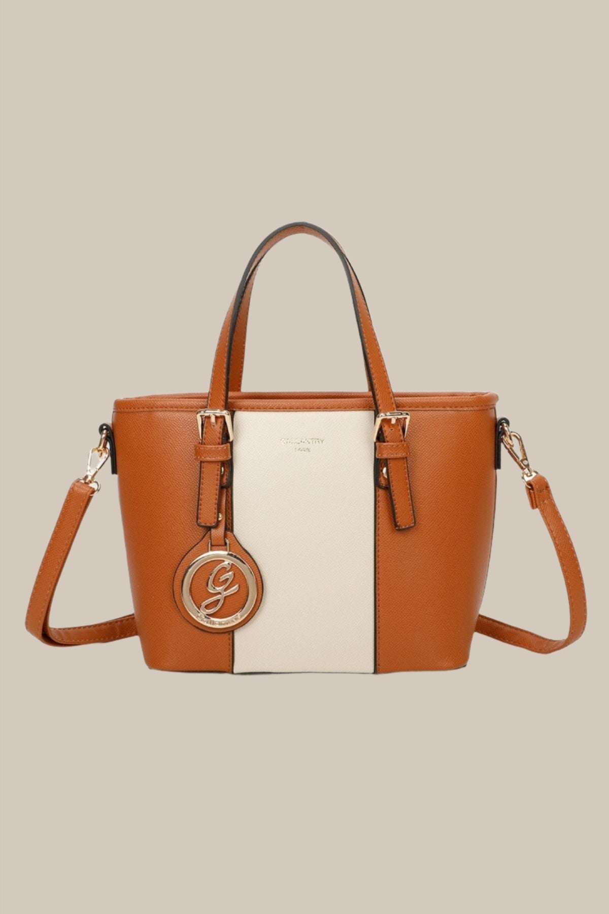 Colour Block Petite Tote in Brown Ladies Tote Bags Carraig Donn