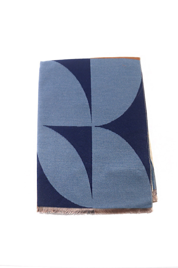 Carraig Donn Colour Contrast Scarf in Blue