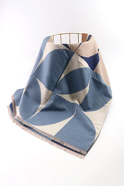 Carraig Donn Colour Contrast Scarf in Blue