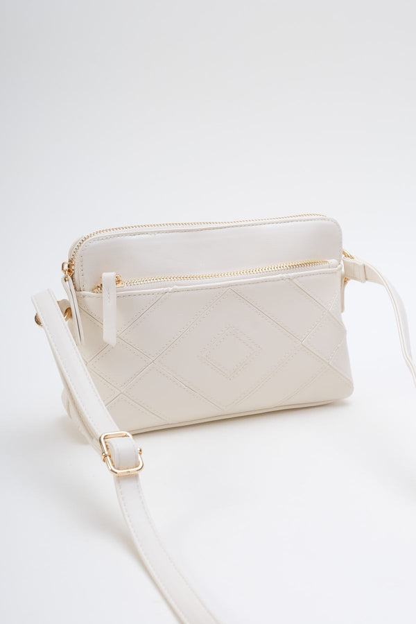 Carraig Donn Cream Chevron Crossbody Bag