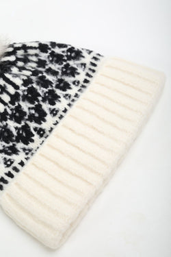 Carraig Donn Cream Fairisle Knit Beanie Hat