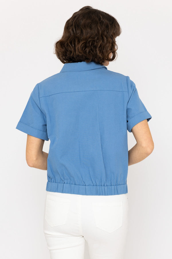 Carraig Donn Crop Short Jacket in Blue